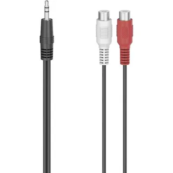 Video redukce Hama 00205185 cinch / jack audio adaptér [1x jack zástrčka 3,5 mm - 2x cinch spojka] černá