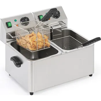 fritéza Profesionální elektrická fritéza 2× 4 l, 2× 2000 W
