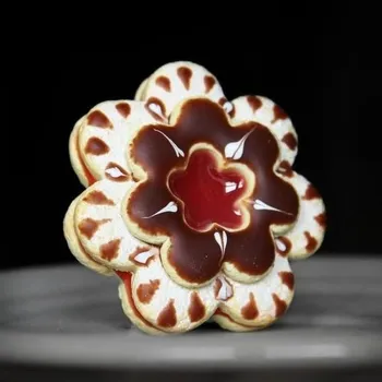 Brož CircusMind Brož fimo linecká kytička zdobená S1728