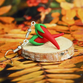 Náušnice Fimos Náušnice Fimo chilli papričky S4087