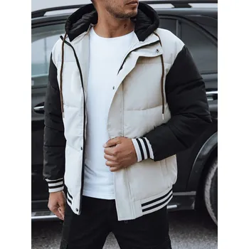 Pánské oblečení Pánská prošívaná zimní bunda bílá Dstreet DStreet šedá 2942838