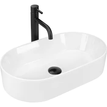 Umyvadlo na desku Rea Layla 53 cm bílé