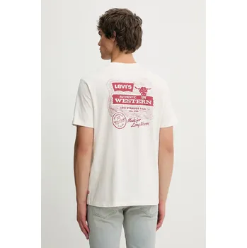 Pánské tričko Bavlněné tričko Levi's GRAPHIC 22491.1974 béžová 01X, vel. XXL