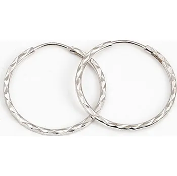 Náušnice Dámské náušnice kruhy z bílého zlata 24 mm NA0529F + DÁREK ZDARMA