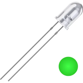 Dioda Quadrios 2111O181 LED s vývody zelená kulatý 5 mm 19000 mcd 25 ° 20 mA 3 V