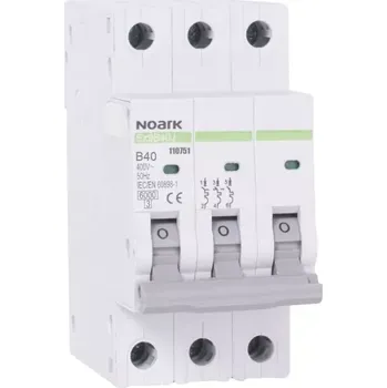 Jistič NOARK 110751 Ex9B40J 3P B40 Úzký instalační jistič 40,5 mm, 6 kA, char. B, 40 A, 3pól (Ex9B40J 3P B40)