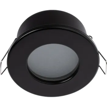 LED panel Podhledové bodové svítidlo halogenové vestavné AQUS GU10 IP44 nevýklopné černá LUMILED