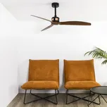 COPPER FAN M, černá/dřevo, stropní ventilátor - FARO