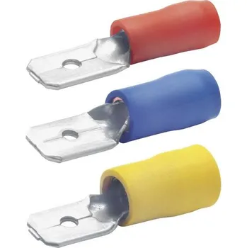 Klauke 8201B faston konektor Šířka zástrčky: 2.80 mm Tloušťka konektoru: 0.80 mm částečná izolace červená 1 ks