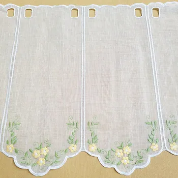 Záclona ZIBITEX Vitrážová záclona KVĚTY ŽLUTÉ 40 cm