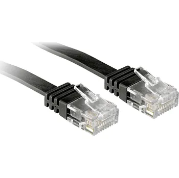 Datový kabel LINDY 47525 RJ45 síťové kabely, propojovací kabely CAT 6 U/UTP 10.00 m černá s ochranou 1 ks