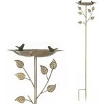 Zápich kovový list s ptáčkem UM0873 - SLEVA 3% s kodem radost25