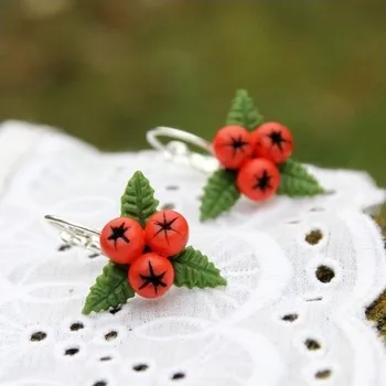 Náušnice CircusMind Náušnice Fimo jeřabiny S1335