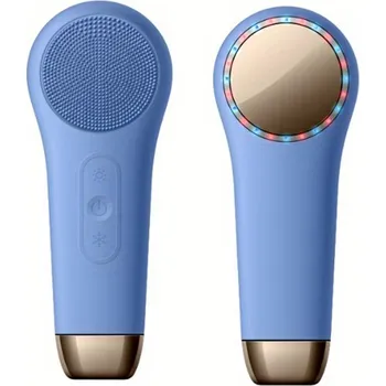Elektrický čistič pleti Sonický čistič pleti s LED a termoterapií – zářivá a čistá pleť Modrá