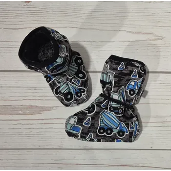 Capáčky Yháček Botičky Yháček, softshell s beránkem, Stavební stroje Velikost:: S