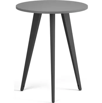 Konferenční stolek Konferenční stůl PRIMO VIBE, průměr 60 cm, černá podnož, grafit