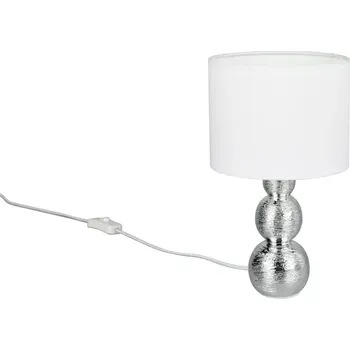 Lampička Trio Leuchten R56541089 LOVA - Moderní stolní lampa s keramickým podstavcem 1 x E27, 29cm (Stolní lampa s bílým textilním stínidlem)