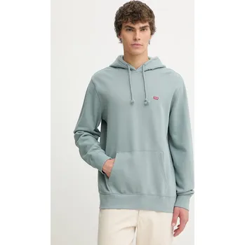 Pánská mikina Bavlněná mikina Levi's THE ORIGINAL HM HOODIE 34581.0060 tyrkysová 06X, vel. M