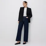 Reserved - Džíny wide leg s prošitím - indigo jeans - 172IT-57J - 172IT-57J-40