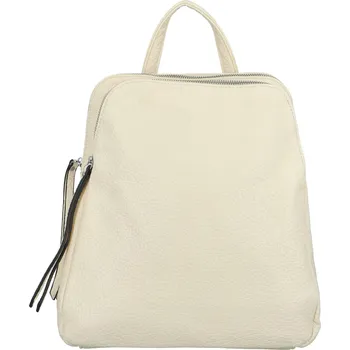 Moderní dámský koženkový batůžek Robbie new, krémový
