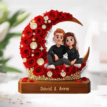 Plakát Akrylový plak - Miluji Tě 2 20 cm + stojanem