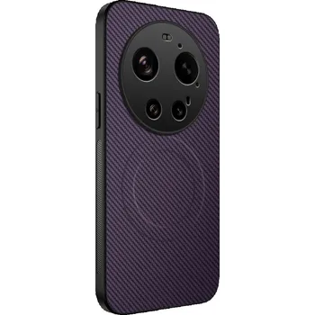 Pouzdro na mobilní telefon WLF gelový obal s pevnými zády a MagSafe na Xiaomi 17 Ultra - fialový