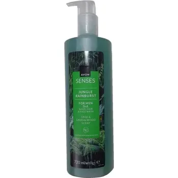 Sprchový gel Sprchový gel na tělo a vlasy s vůní šalvěje a santalového dřeva - 720ml