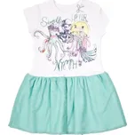 Nicol Dětské šaty , Mořská víla - zeleno/bílé, vel. 110
