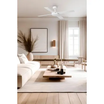 SAINT L LED stropní ventilátor, bílá - FARO