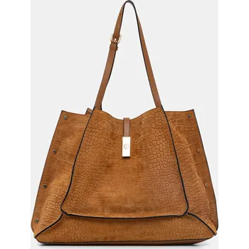 Kabelka Kožená kabelka Pollini PC4443PP1OQB1 hnědá 82X, vel. ONE SIZE