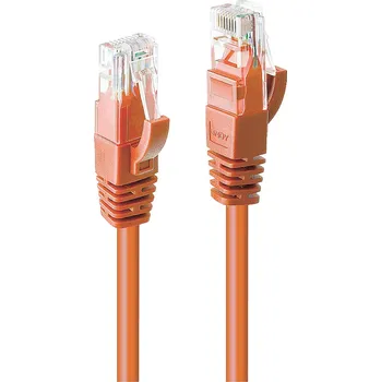 Datový kabel LINDY 48113 RJ45 síťové kabely, propojovací kabely CAT 6 U/UTP 15.00 m oranžová 1 ks