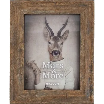 Rám na obraz Hnědý fotorámeček v designu dřeva Nature L - 21*2*26/ 15*20cm