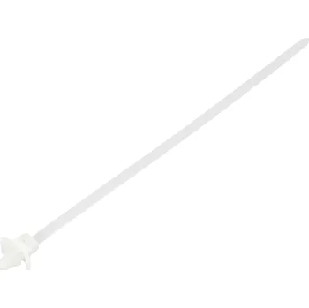 Stahovací páska TRU COMPONENTS TC-13030688, TC-WM-200-4.8-N, stahovací pásky, 4.8 mm, 200 mm, přírodní, s křídlovým uzávěrem, chemická odolnost, 100 ks