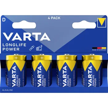 Článková baterie Varta VARTA Longlife Power D Blister 4 baterie velké mono D alkalicko-manganová 1.5 V 4 ks