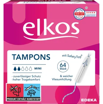 Elkos Tampony Mini s hedvábným povrchem 64ks
