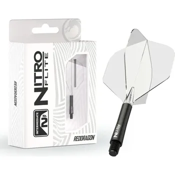 Příslušenství pro šipky Letky Red Dragon Nitro Flite Black/Clear Midi