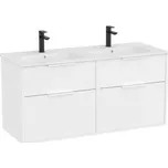 Roca Optica koupelnová skříňka s dvojumyvadlem 120x58x45,5 cm bílá matná mat OPT1202ZBM 238867898