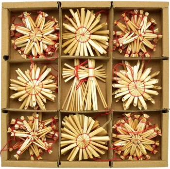 Vánoční ozdoba Slaměné ozdoby, 36 ozdob