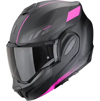 Helma na motorku Scorpion exo-tech evo socius matná černá/růžová xs