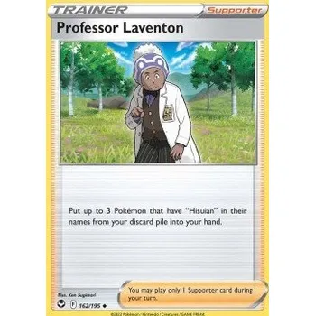 Karetní hra Pokémon SIT 162/195 Professor Laventon - Silver Tempest Stav: Near Mint, Verze: REVERSE HOLO