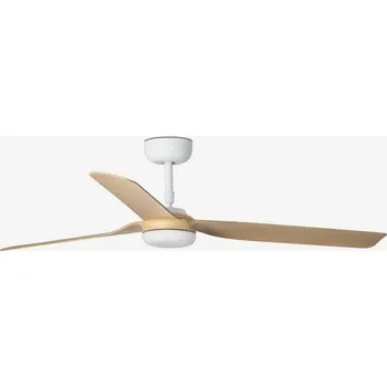 PUNT M, bílá/světlé dřevo, stropní ventilátor s DC motorem - FARO