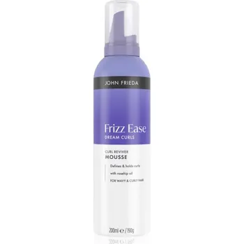 Žehlička na vlasy John Frieda Frizz Ease Curl Reviver Mousse pěna na vlasy pro definici vln 200 ml