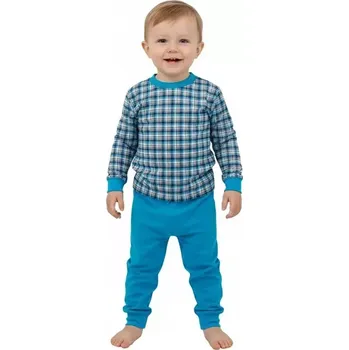 Chlapecké pyžamo ESITO | Chlapecké pyžamo tyrkysové kostky - tyrkysová kostka malá / 92