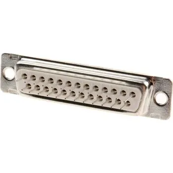 Elektrický konektor Konektor PCB D-Sub řada D rozteč 2.76mm 25cestný přímý průchozí otvor zástrčka 1 kV AC 5A Amphenol FCI