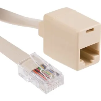 Konektor Nástavec RJ, počet portů: 1 RJ45 samice, RJ45 samec délka prodloužení 2 m Cat3 RS PRO