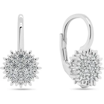 Náušnice Brilio Silver Půvabné stříbrné náušnice se zirkony EA253W + 2 měsíce na vrácení zboží