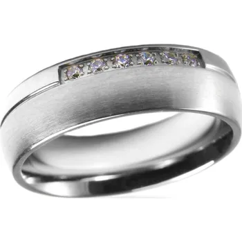 Prsten BM Jewellery Dámský prsten se zirkony z chirurgické oceli S47070