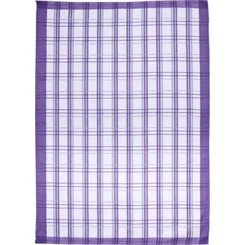 Utěrka Tegatex Utěrky egyptská bavlna - tradiční kárování fialová 50*70 cm