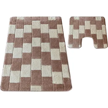 Koupelnová předložka Sada koupelnových koberečků Montana XL s výřezem - béžová