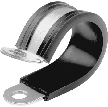 Stahovací páska Norma NORMAFIX Svorka pro podporu potrubí šroubovací 9418912018 Průměr kabelového svazku (rozsah) 18 mm (max) s ochranným profilem z chloroprenu stříbrná,